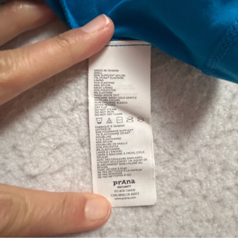 PrAna Tankini Willa Top Womens Small Electro Blue Racerback Built In Bra Support - Picture 7 of 14